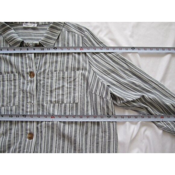 Women's 89th Madison Button Down Stripe Cotton Jacket Sz 2X (WJ14) - Picture 4 of 7